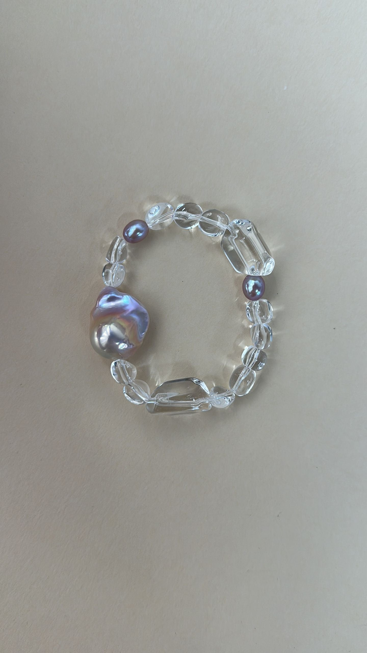 Ethereal Crystal Pearl Bracelet