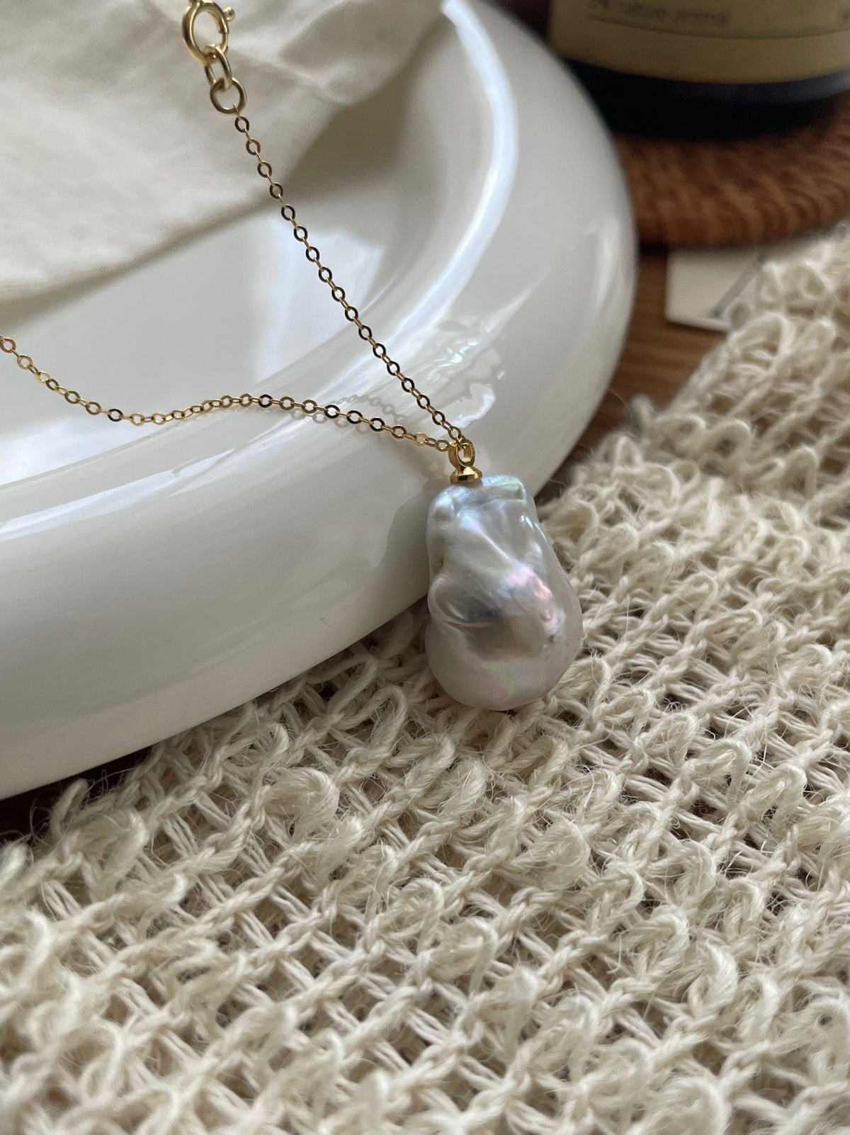 Luna Organic Baroque Pearl Necklace
