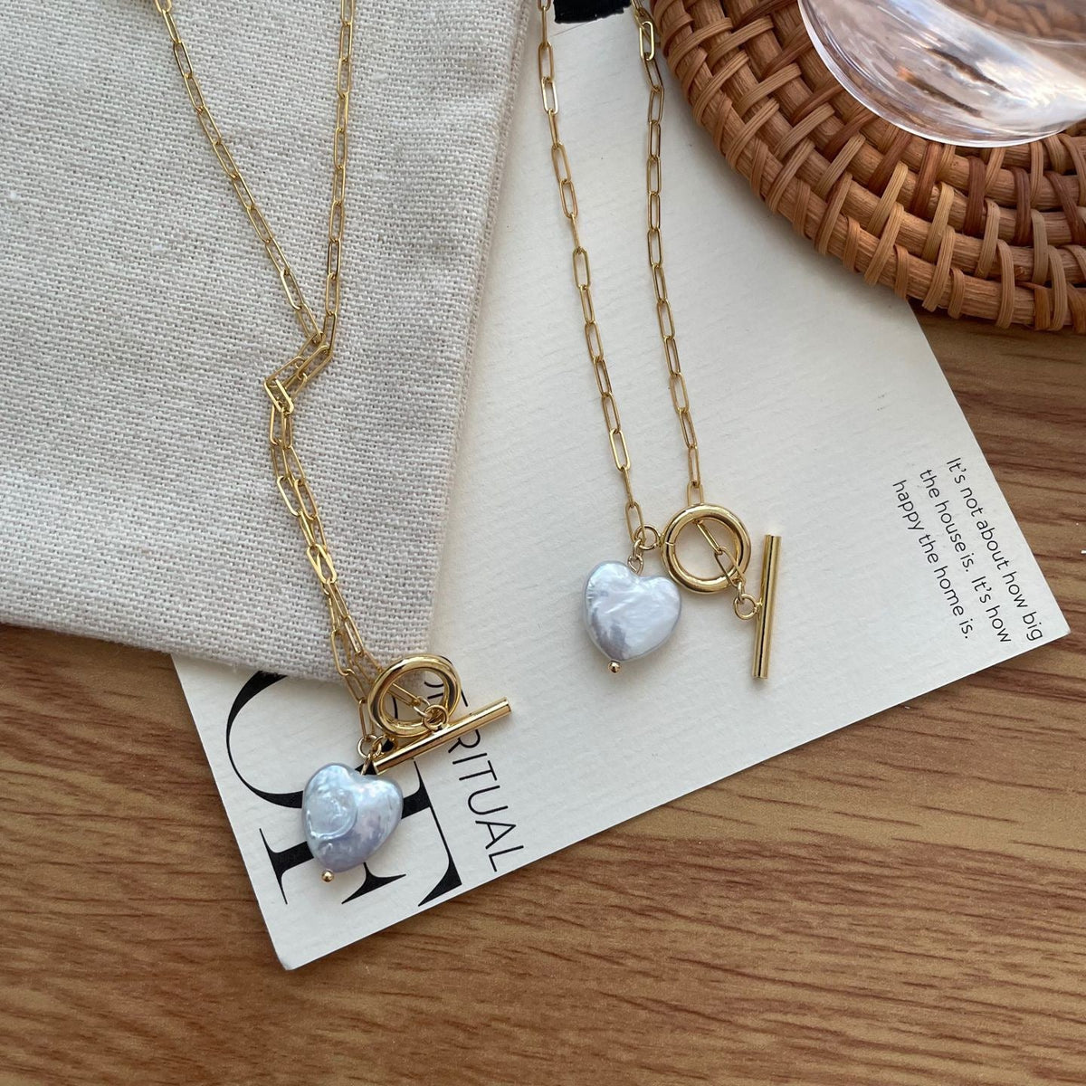 Amour Heart Baroque Pearl Necklace
