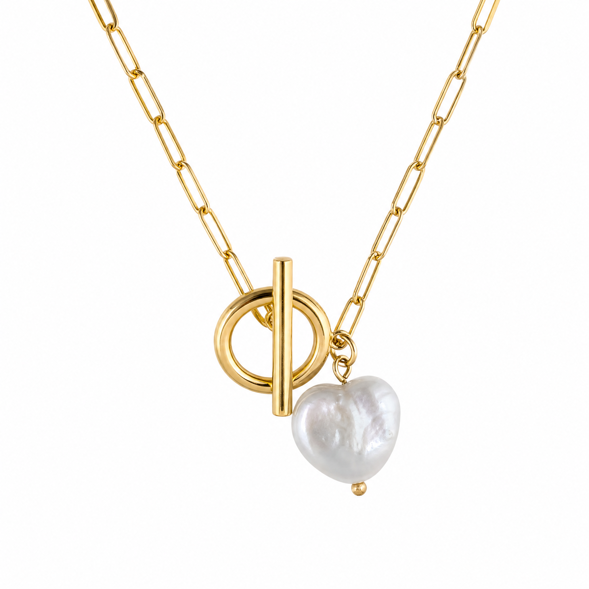 Amour Heart Baroque Pearl Necklace