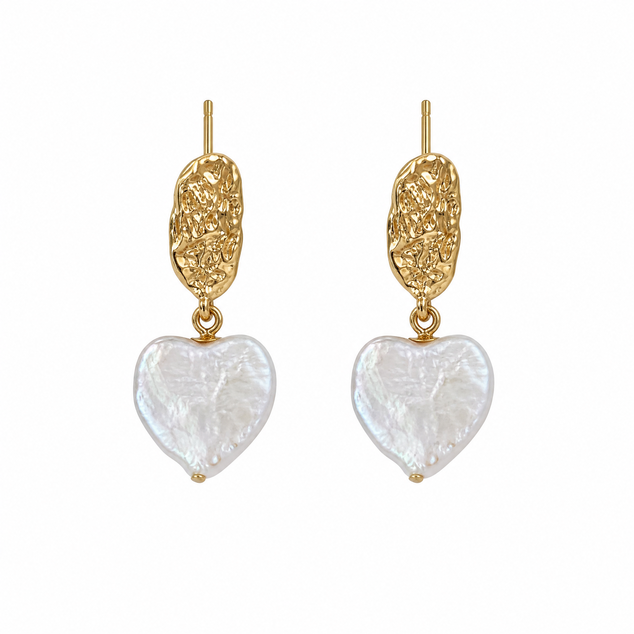 Amour Baroque Pearl Heart Earrings