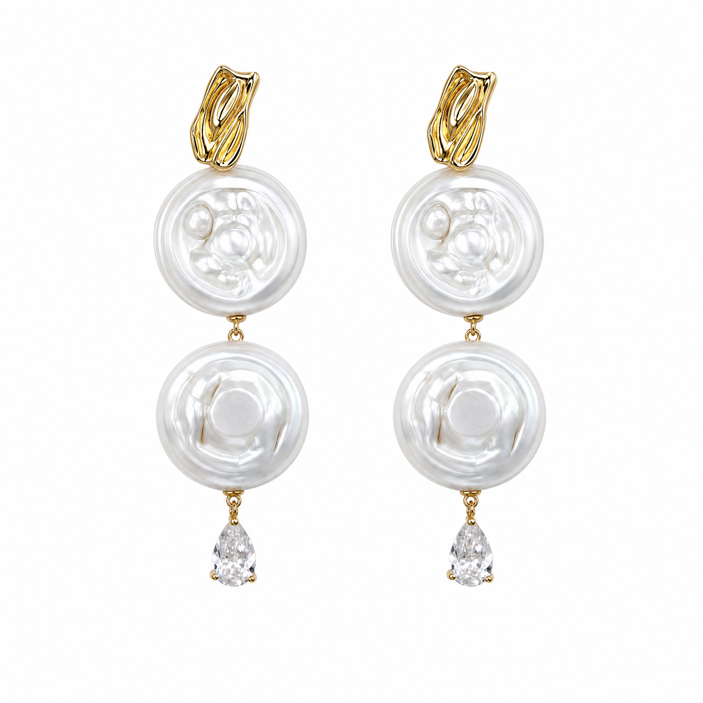 Roman Holiday Baroque Pearl Earrings