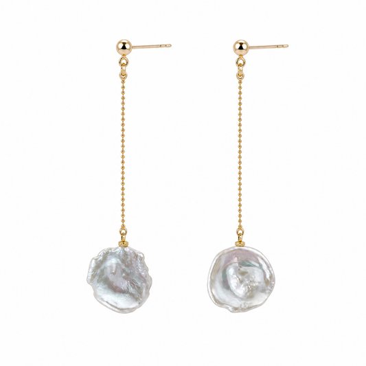Petal Pearl Drop Earrings