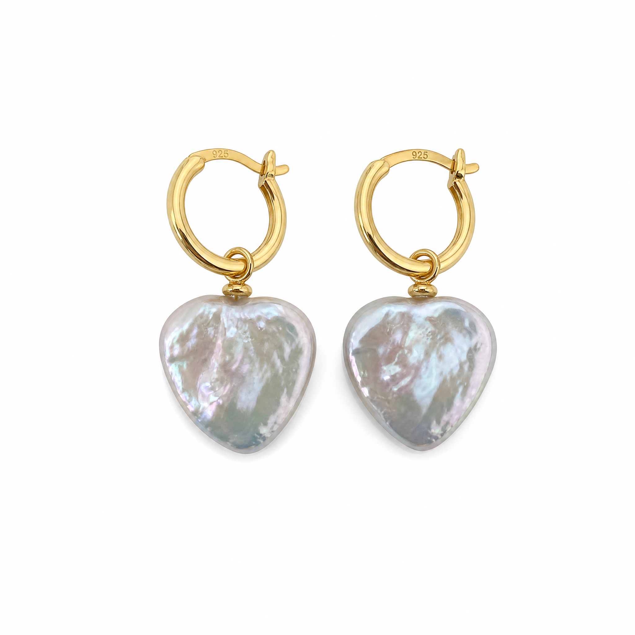 Amour Baroque Heart Pearl Earrings