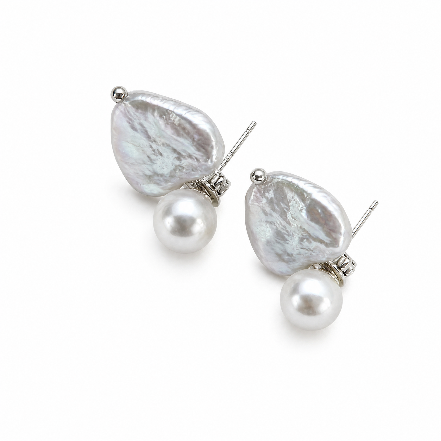 Heart Baroque Pearl Studs