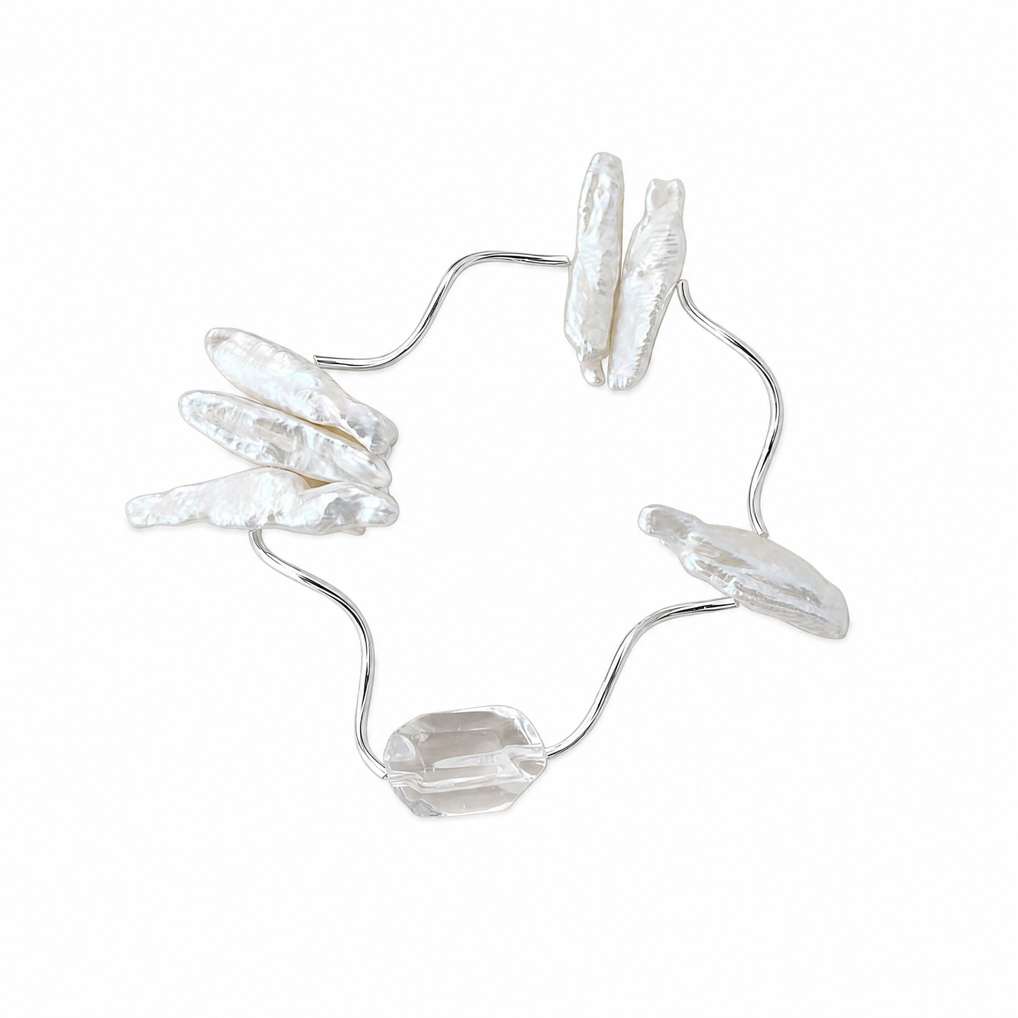 Frosted Crystal Branch Cuff