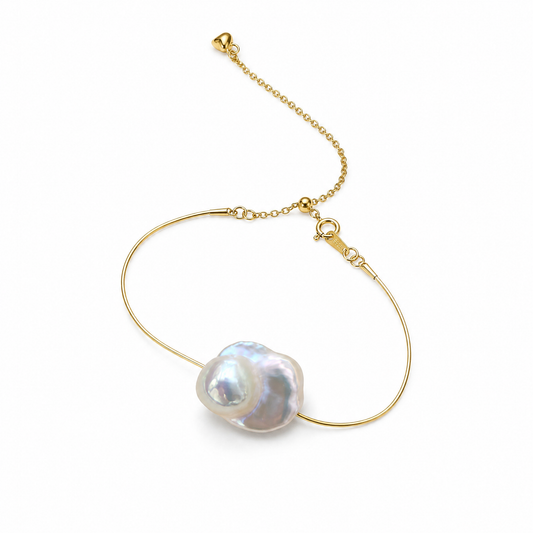 Serpentine Baroque Pearl Bracelet