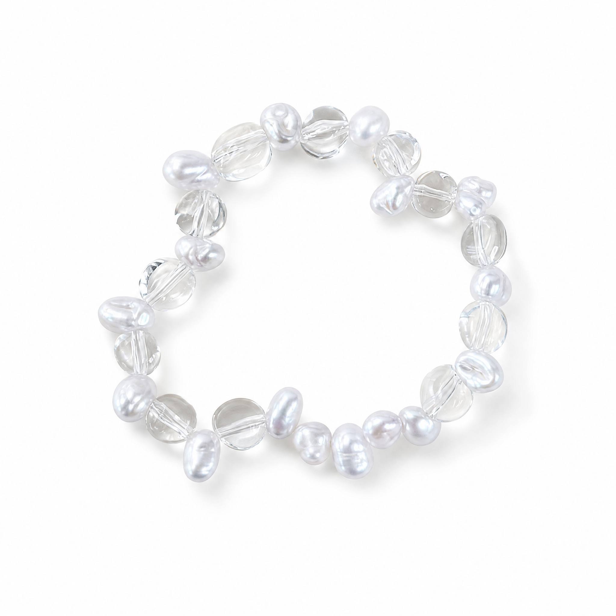Bracelet Perle de cristal givré
