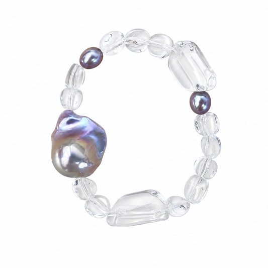 Ethereal Crystal Pearl Bracelet