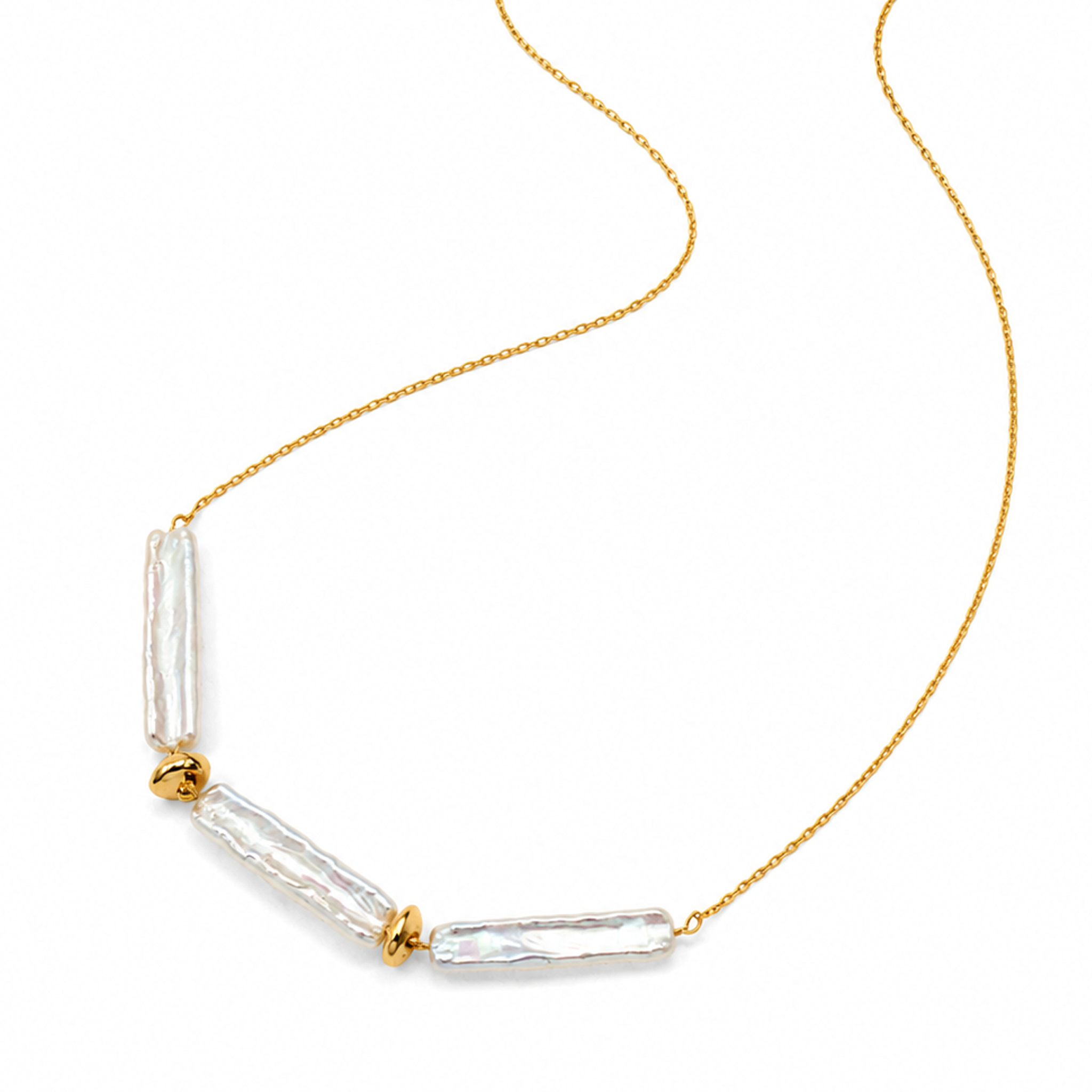 Aster Linear Pearl Necklace