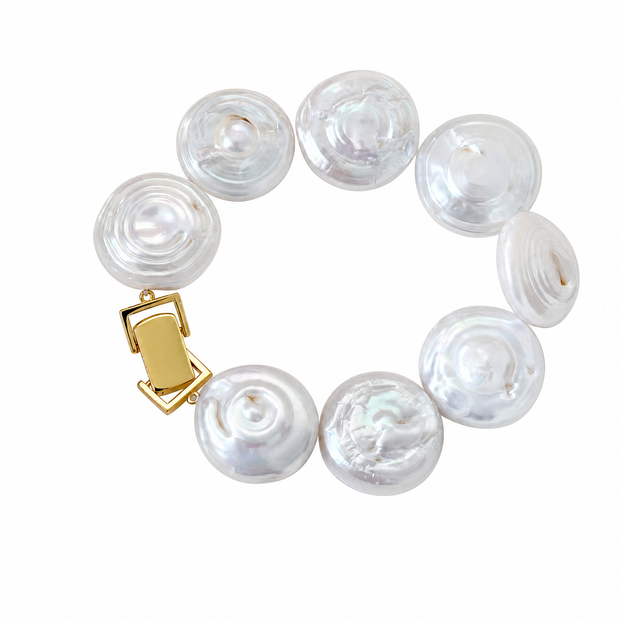 Bracelet perles et pièce de monnaie Roma