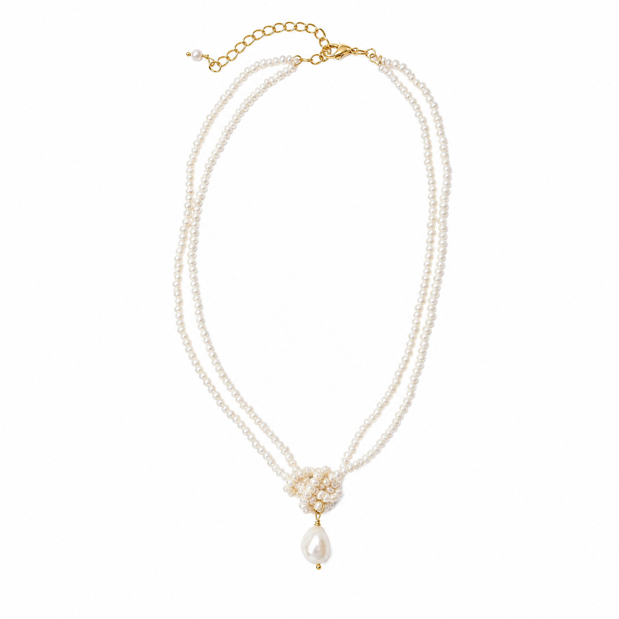Celeste Knot Pearl Necklace