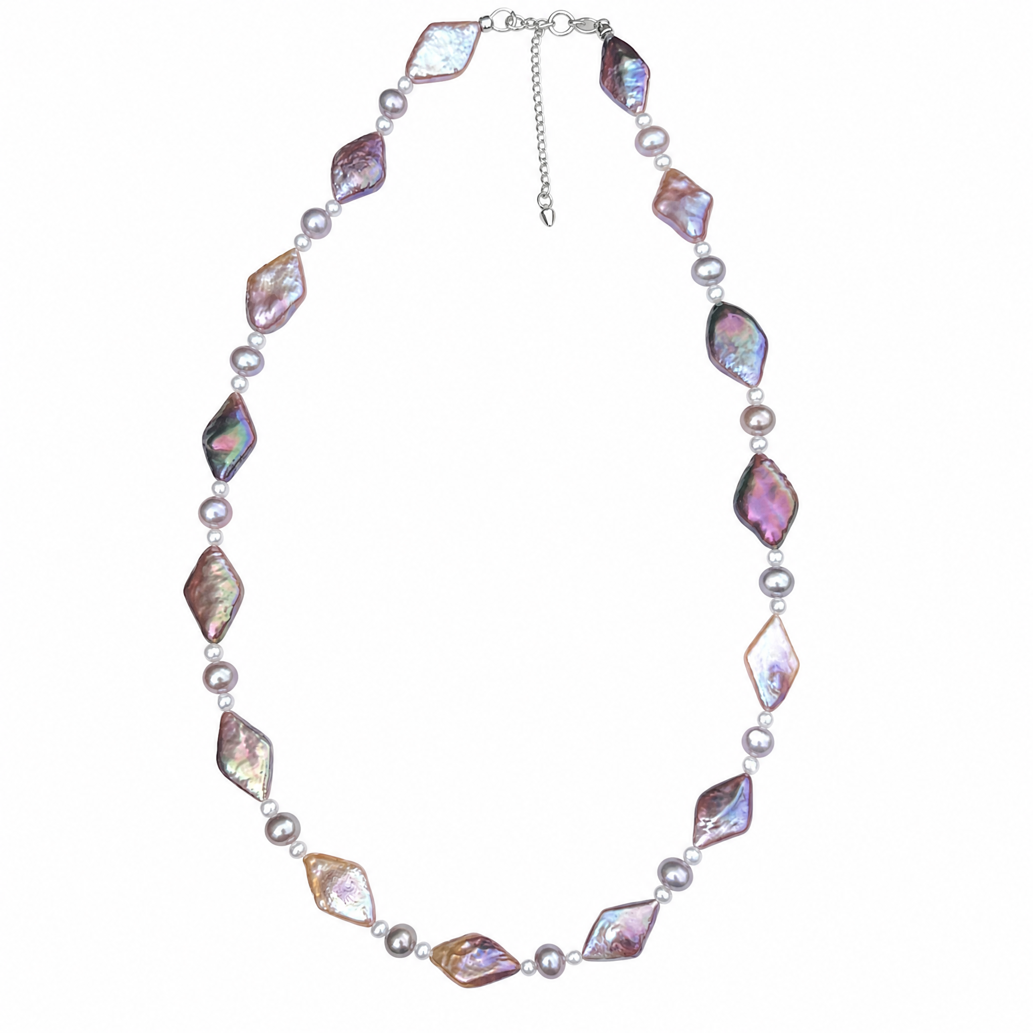 Prism Violet Baroque Pearl Necklace
