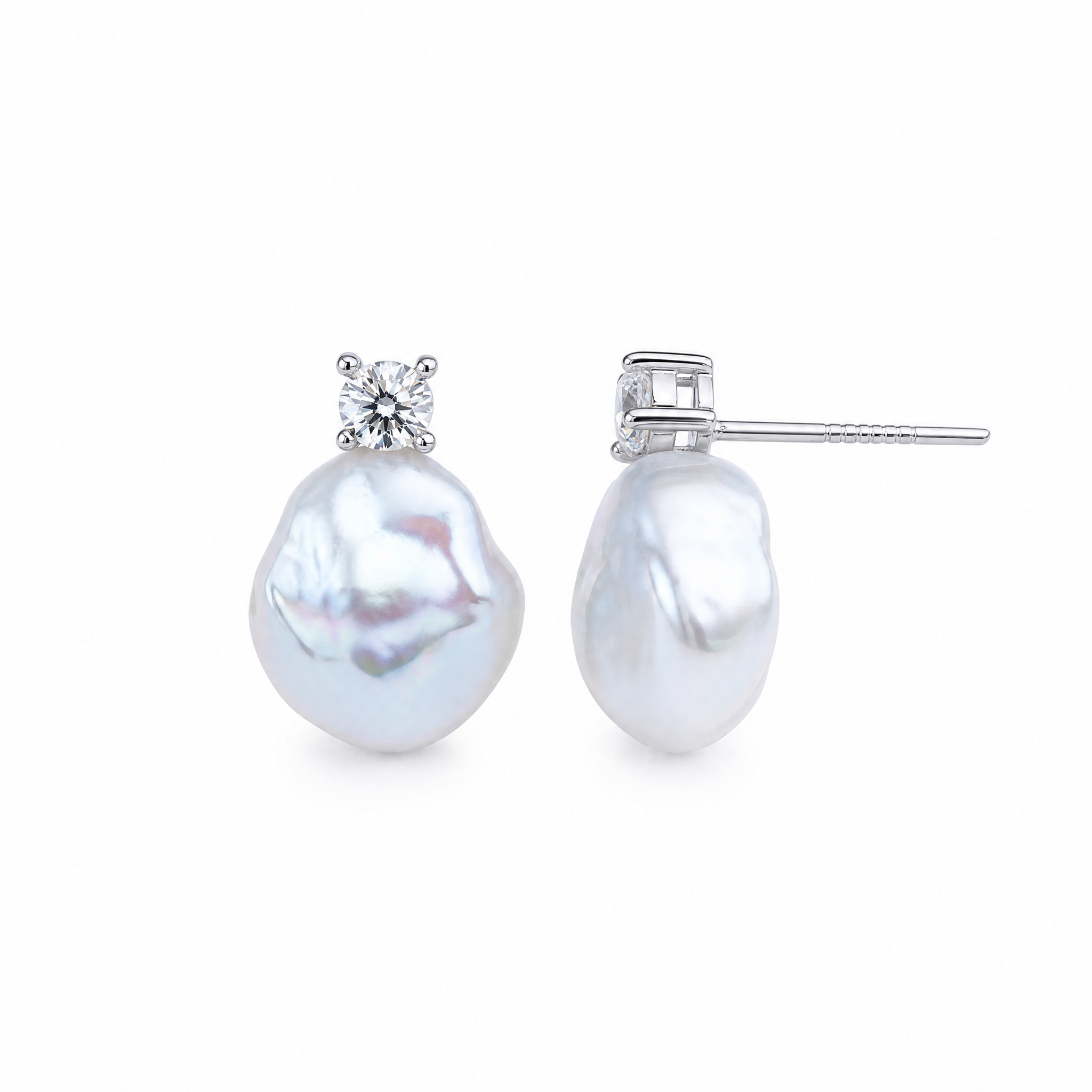 Lumière Baroque Pearl Stud Earrings