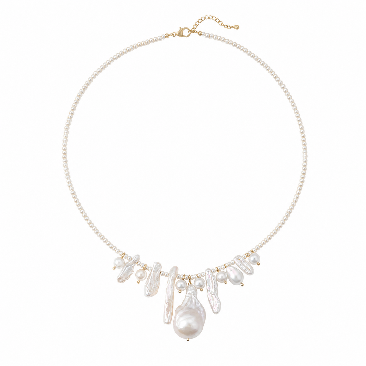 Tidal Fringe Baroque Pearl Necklace