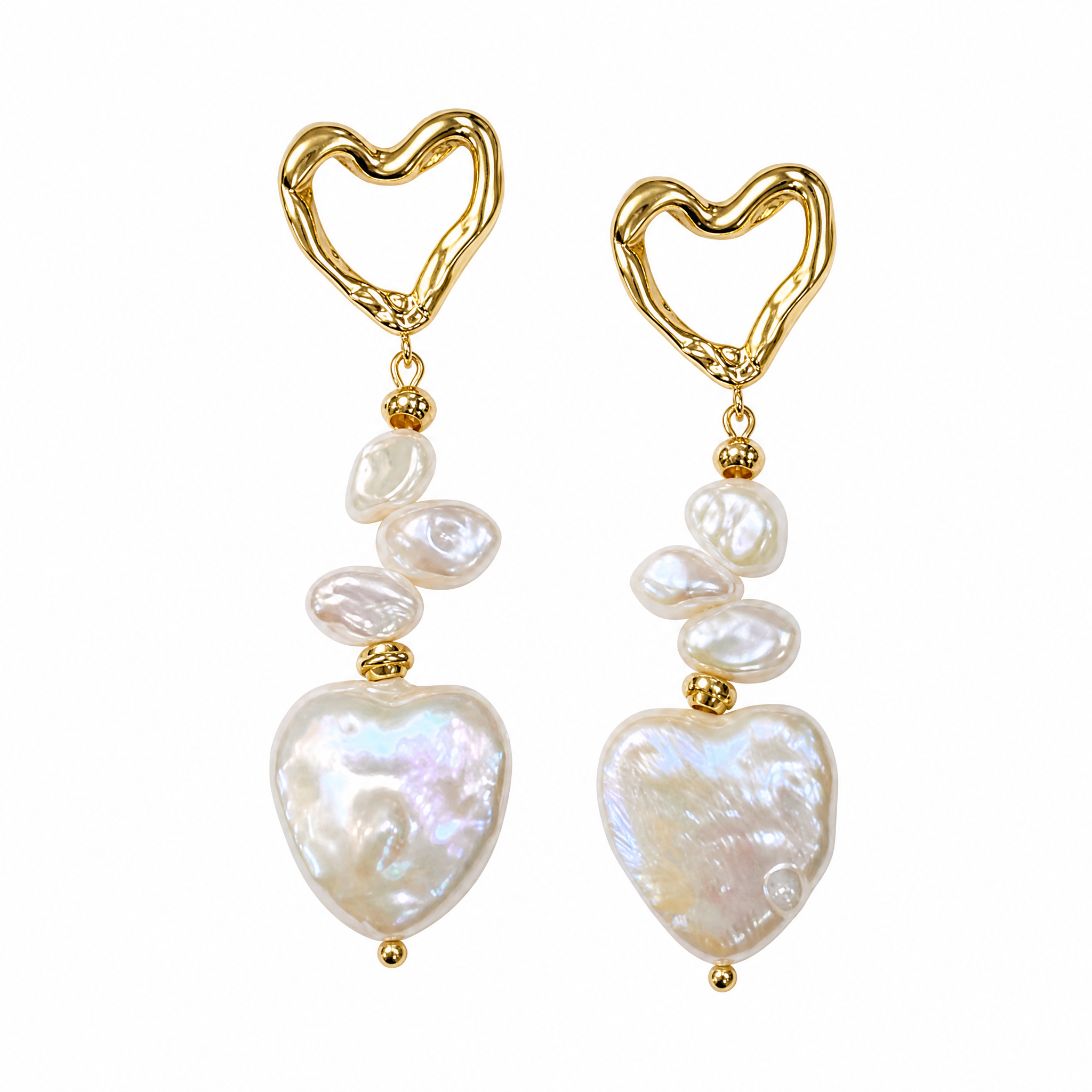 Heartlight Baroque Pearl Drop Earrings