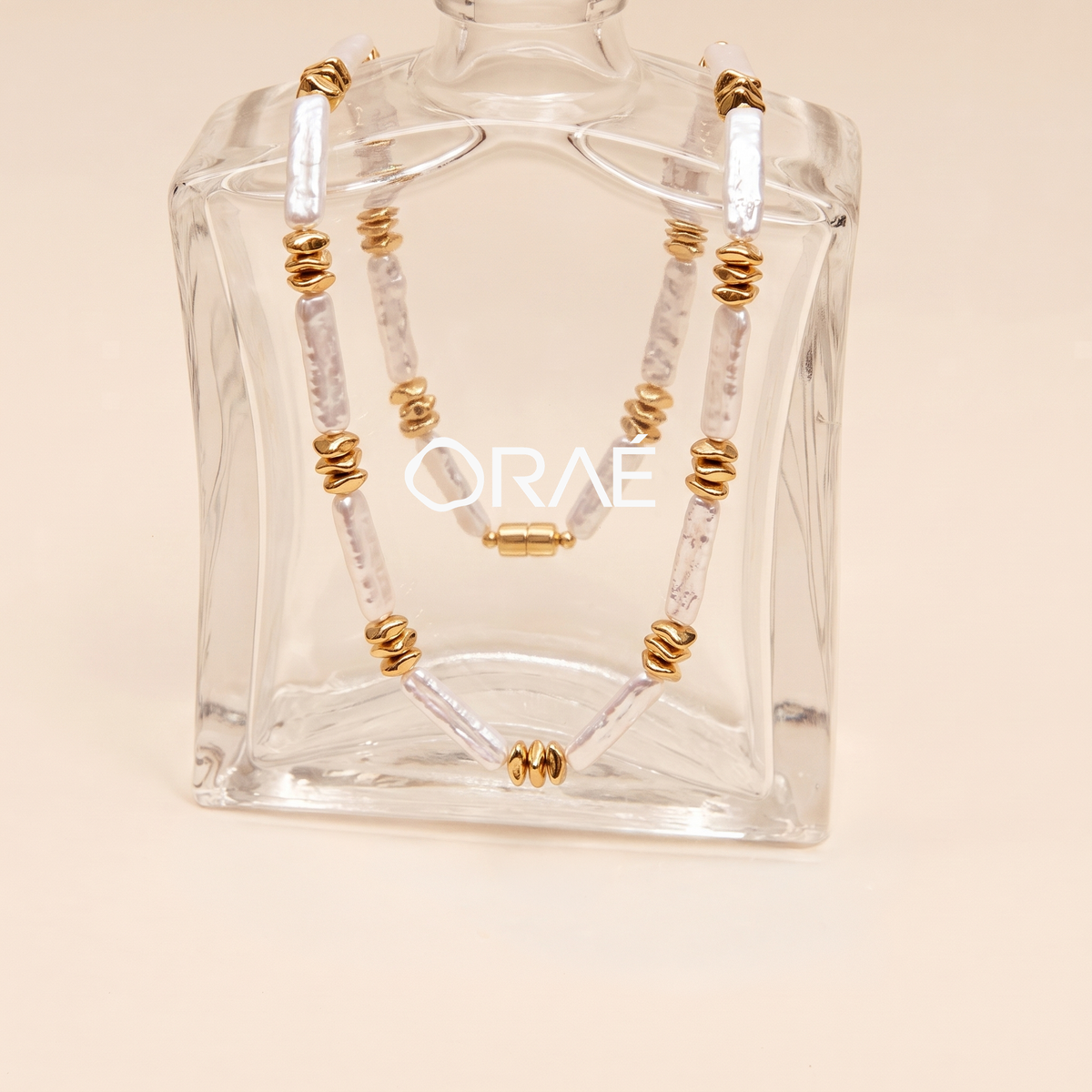 Solis Baroque Pearl Necklace by ORAÉ — styled look