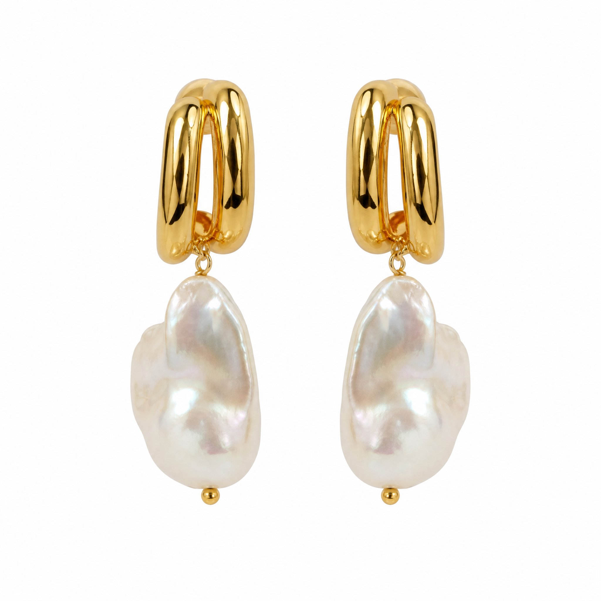 Solenne Baroque Pearl Drop Earrings