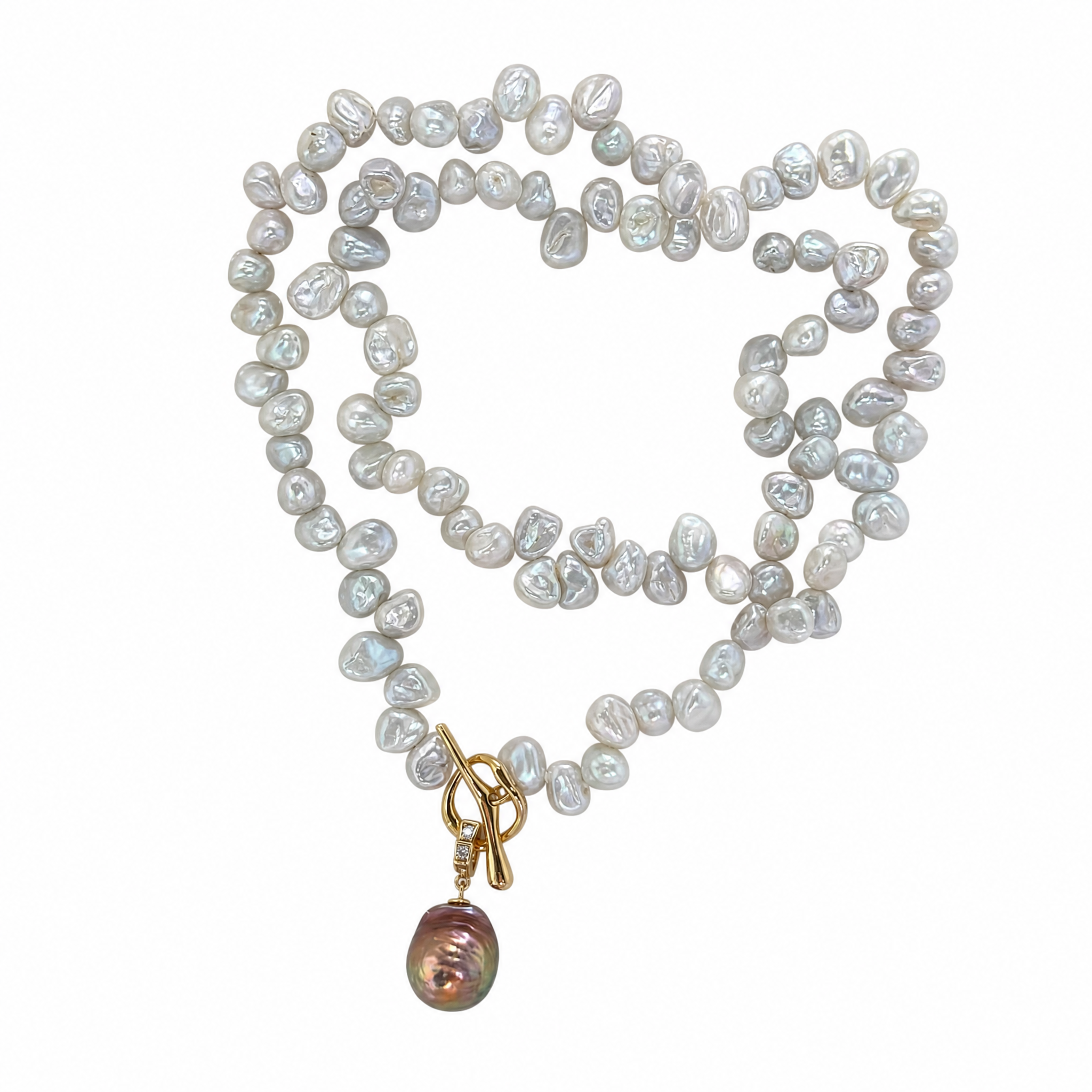 Nocturne Baroque Pearl Pendant Necklace
