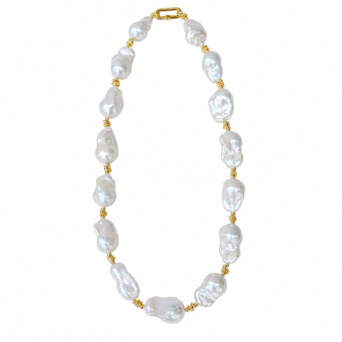 Gilded Current Baroque Pearl Necklace