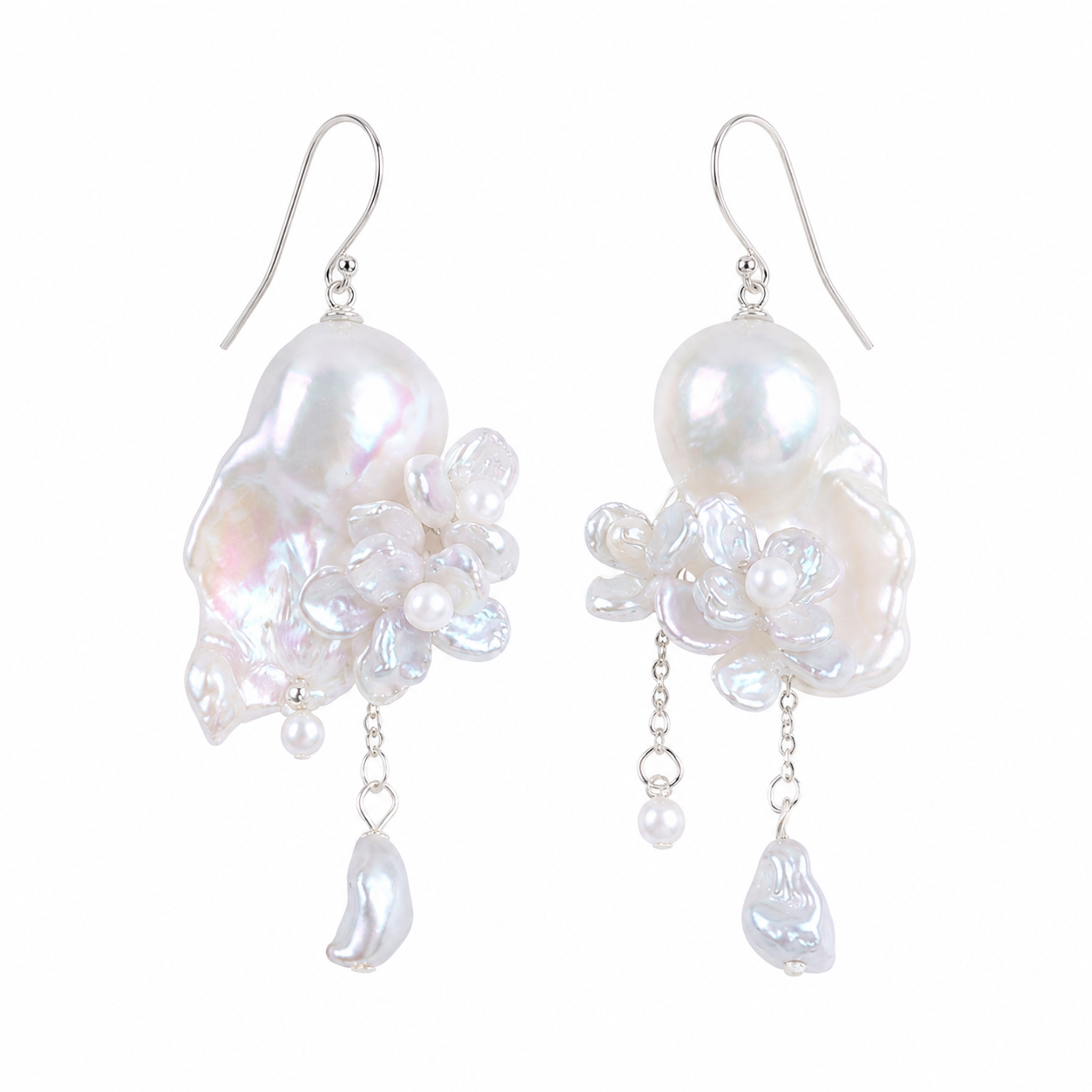 Pearl Bloom Baroque Drop Earrings