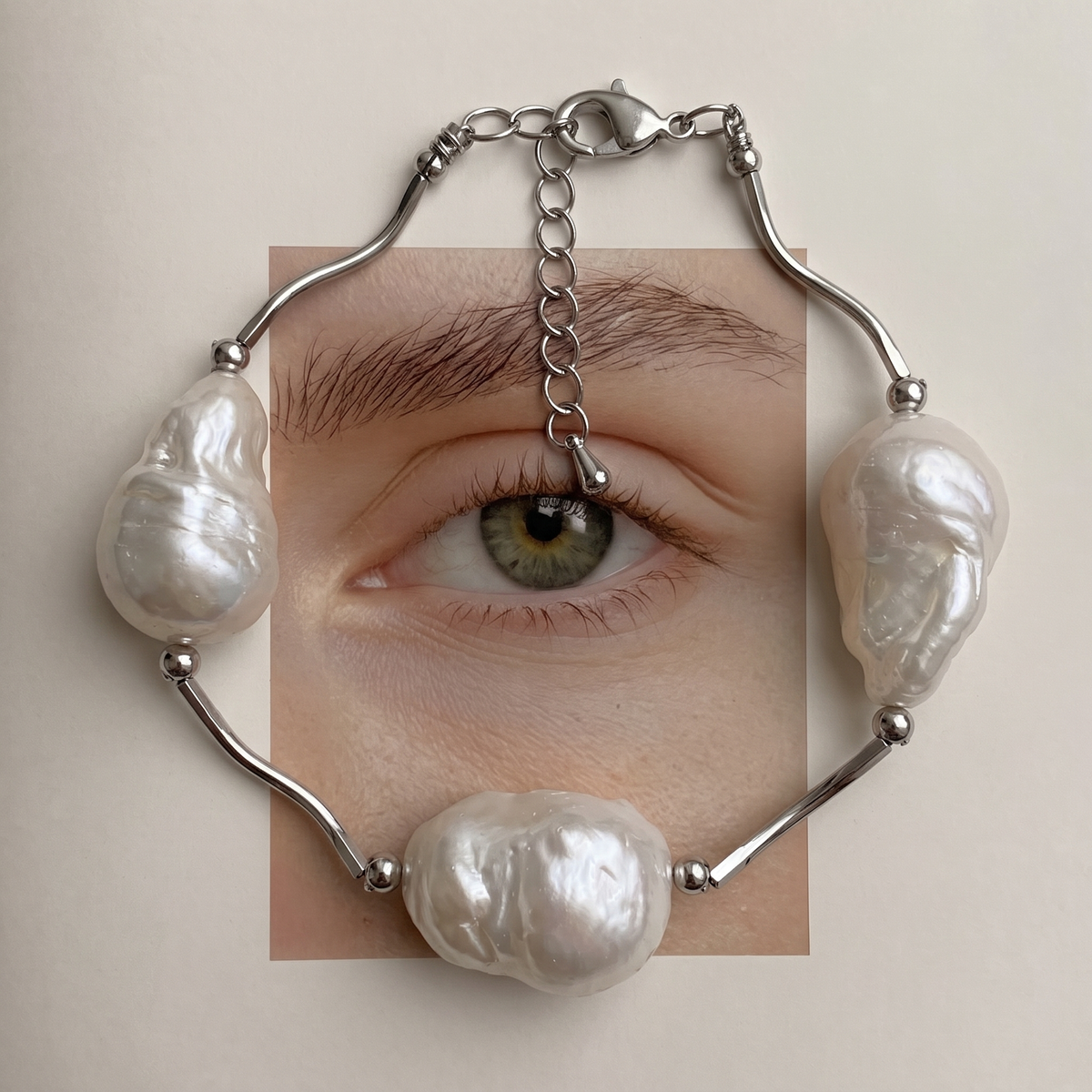 Bracelet de perles baroques Silver Current