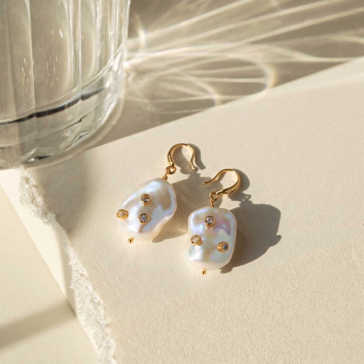 Constellation Baroque Pearl Drop Earrings