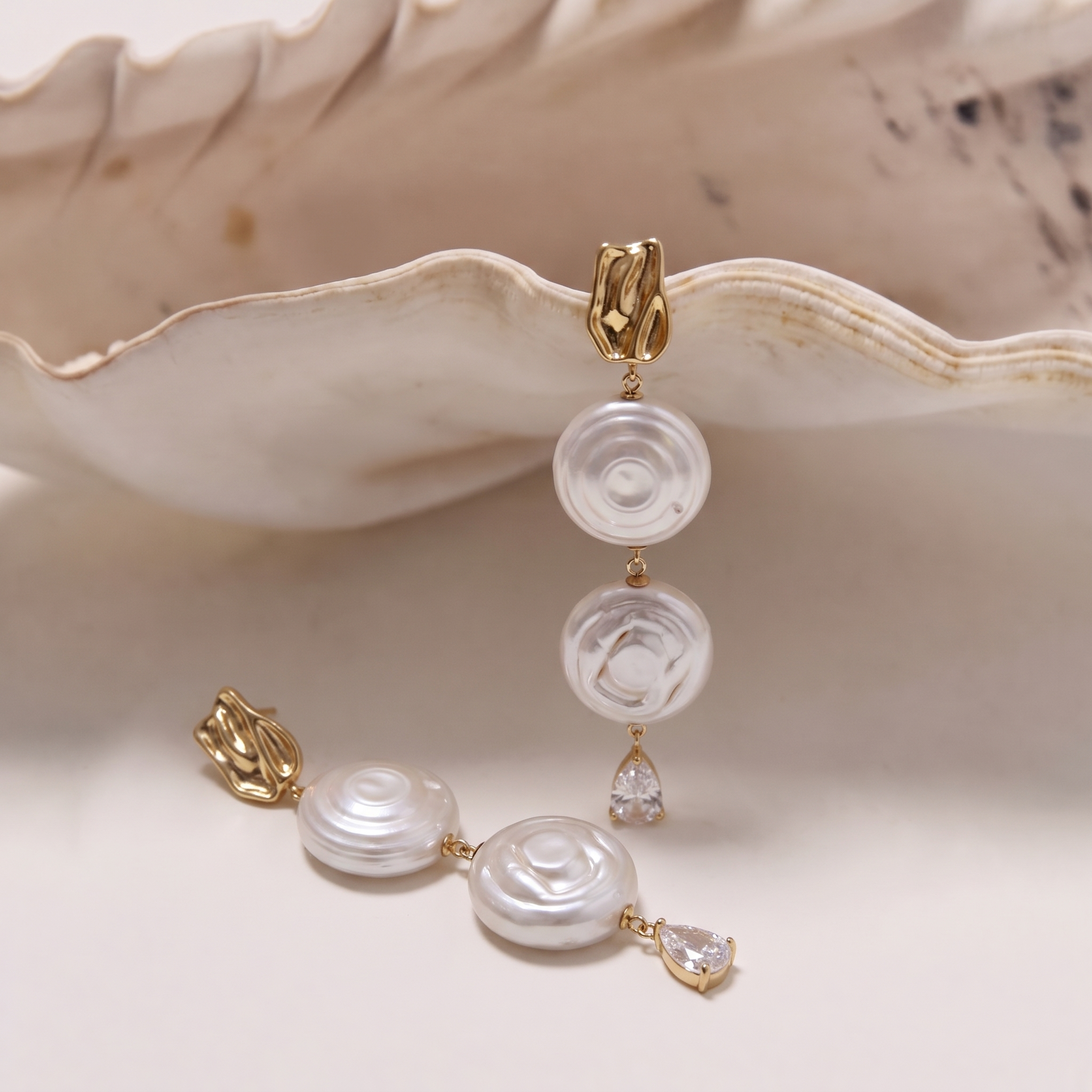 Roman Holiday Baroque Pearl Earrings