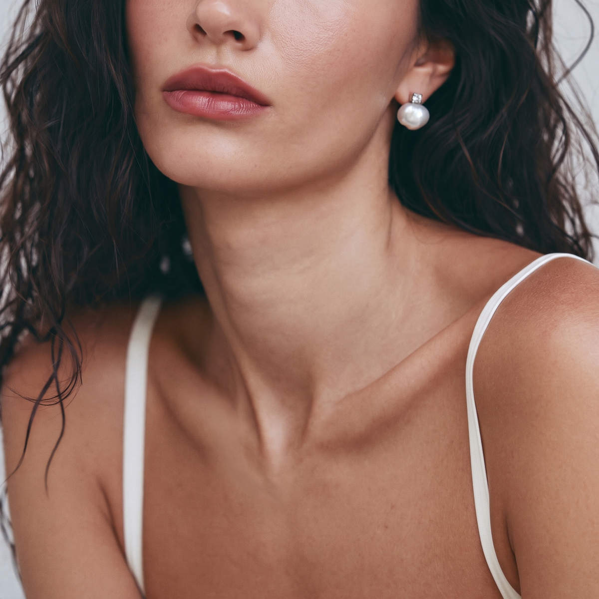 Luma Baroque Pearl Stud Earrings by ORAÉ — modern baroque pearl jewelry