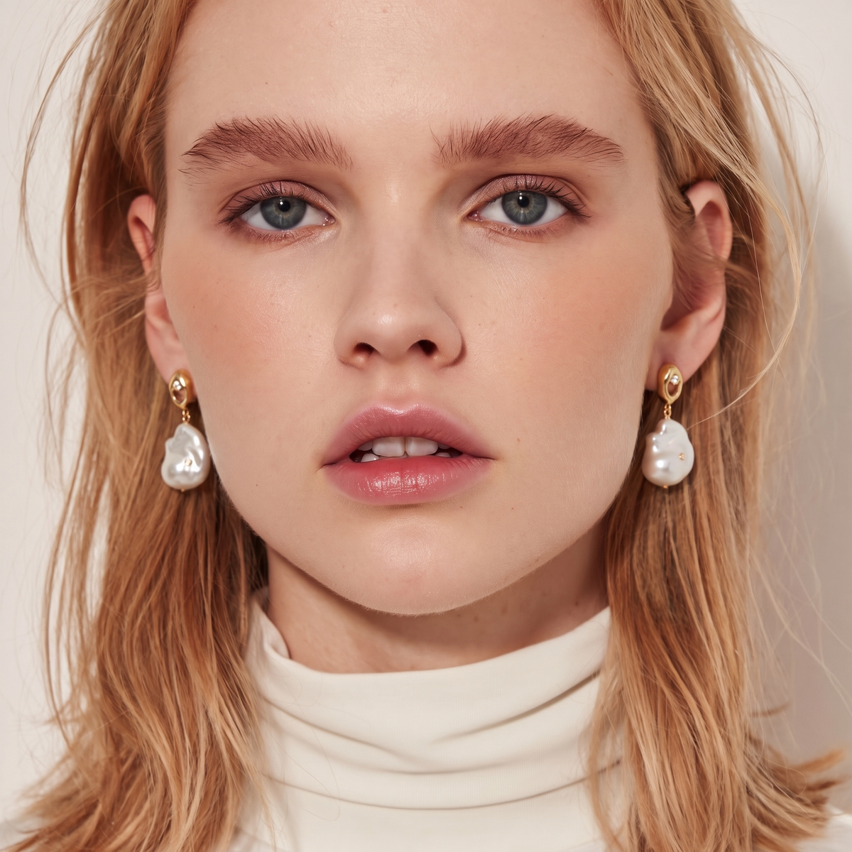 Eclipse Pearl Earrings by ORAÉ — close-up shot