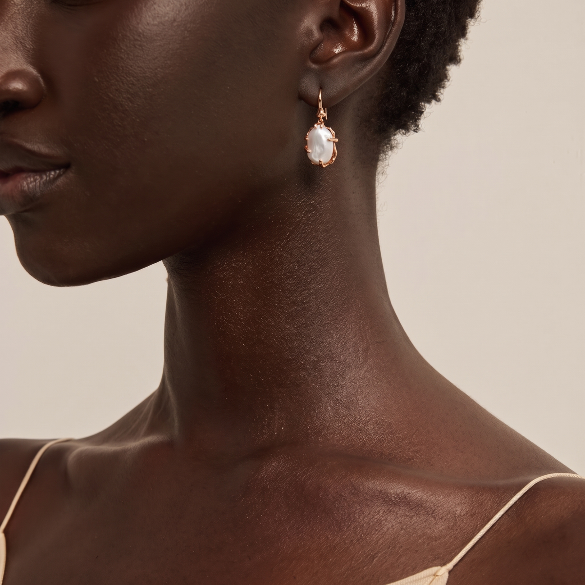 Embrace Pearl Earrings by ORAÉ — detail view