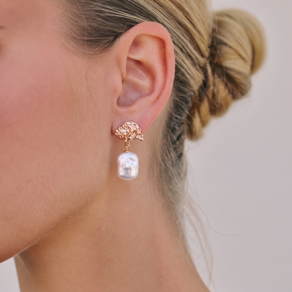 Tidal Shell Earrings by ORAÉ — detail view