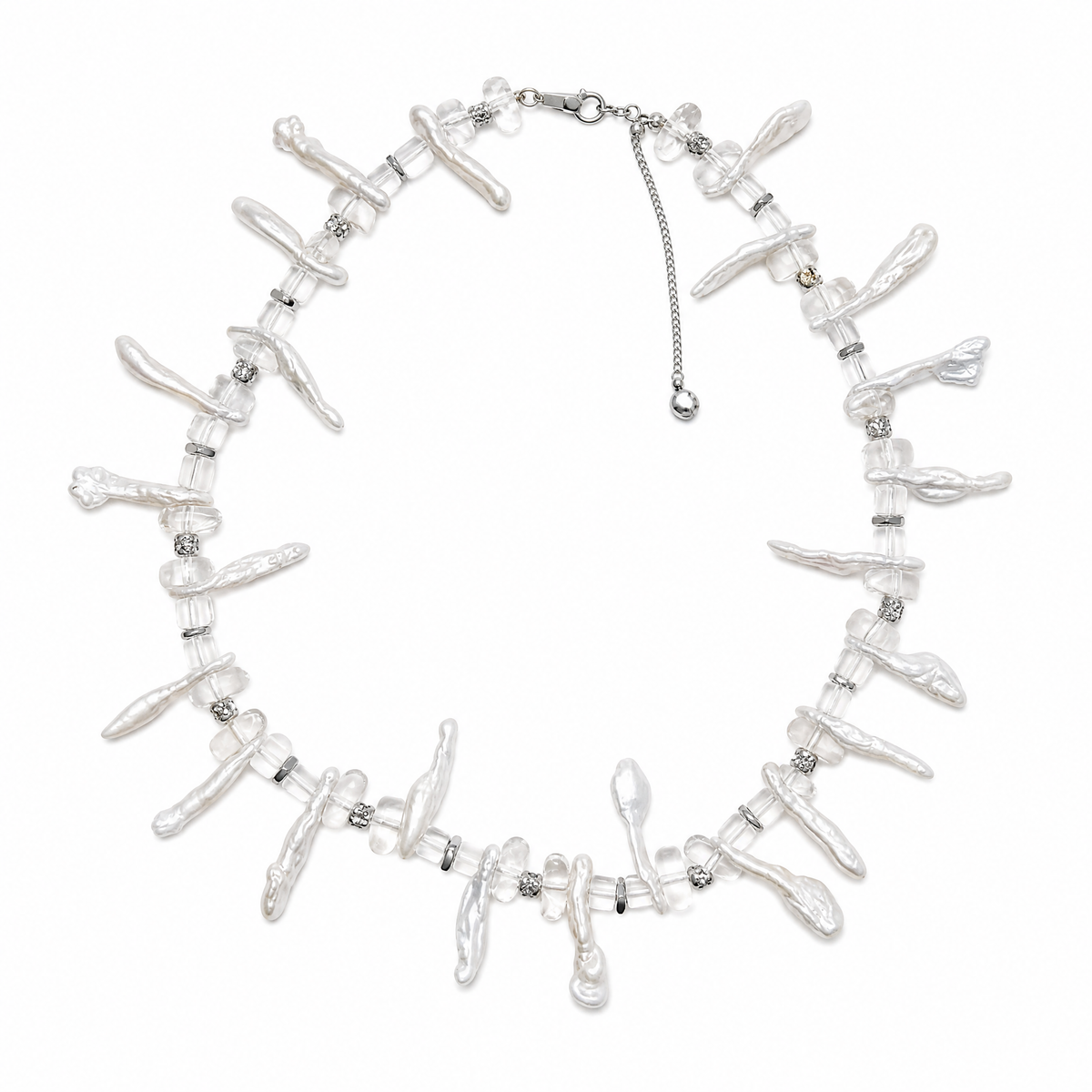 Crystal Thorn Baroque Pearl Choker by ORAÉ — modern baroque pearl jewelry