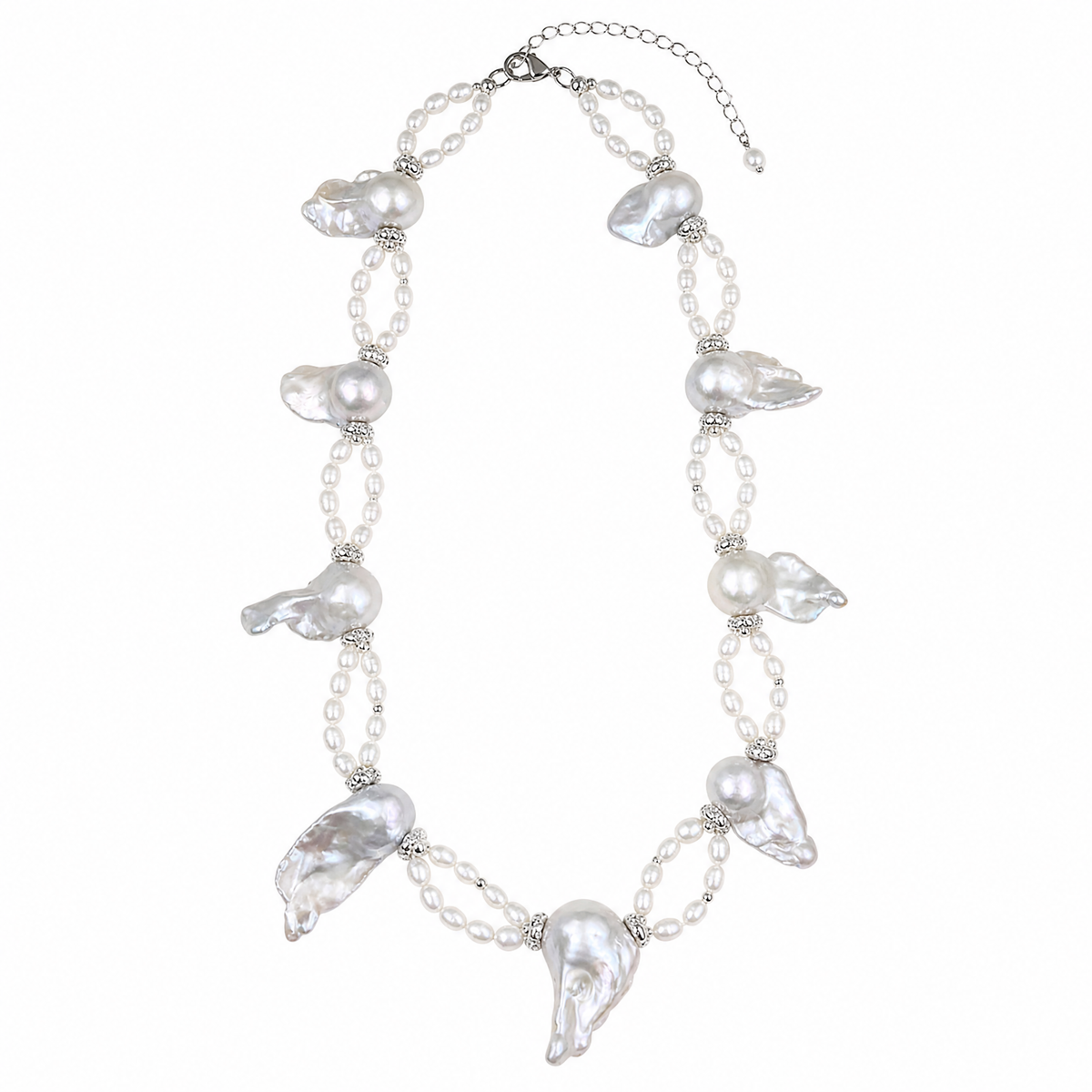 Pearl Loop Baroque Statement Necklace by ORAÉ — modern baroque pearl jewelry