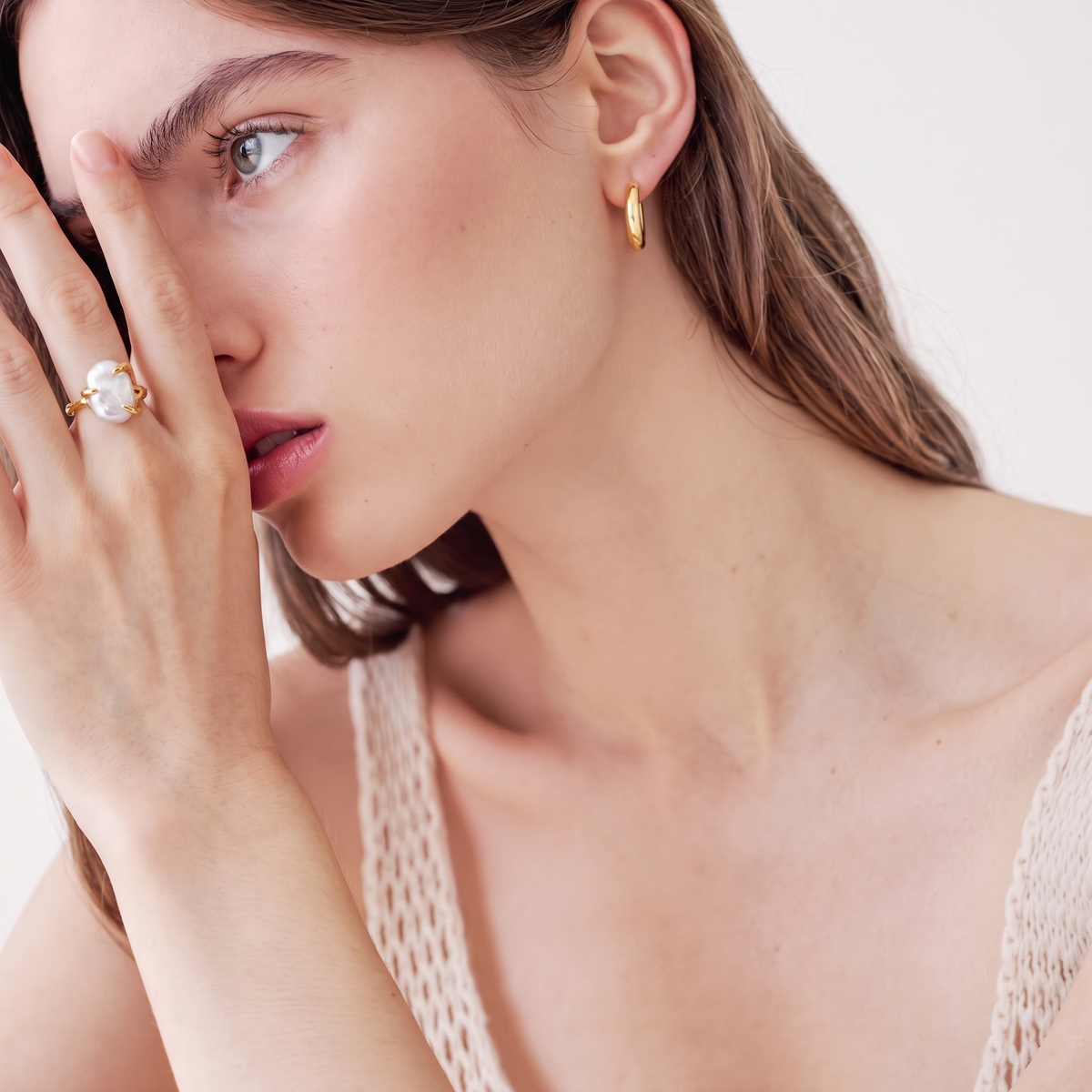 Tide Claw Ring by ORAÉ — modern baroque pearl jewelry