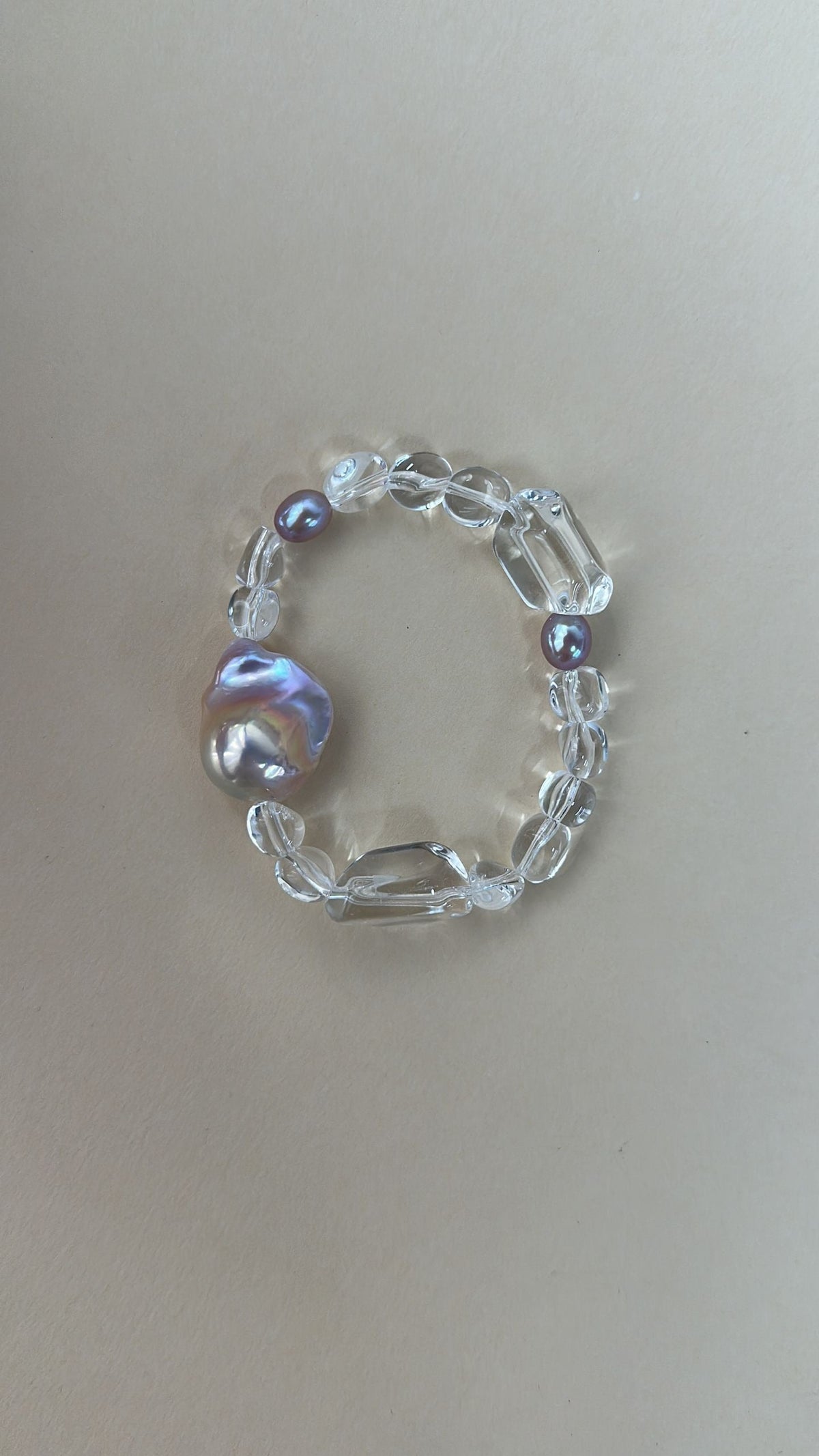 Ethereal Crystal Pearl Bracelet