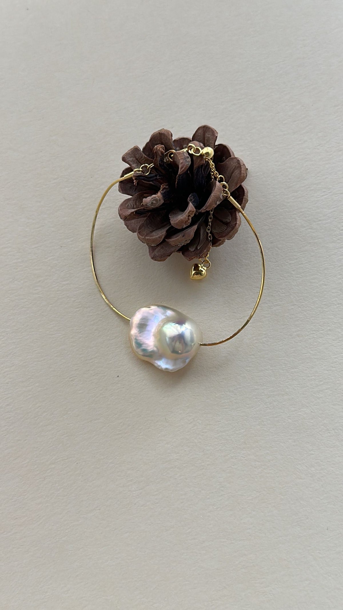 Bracelet serpentin en perles baroques