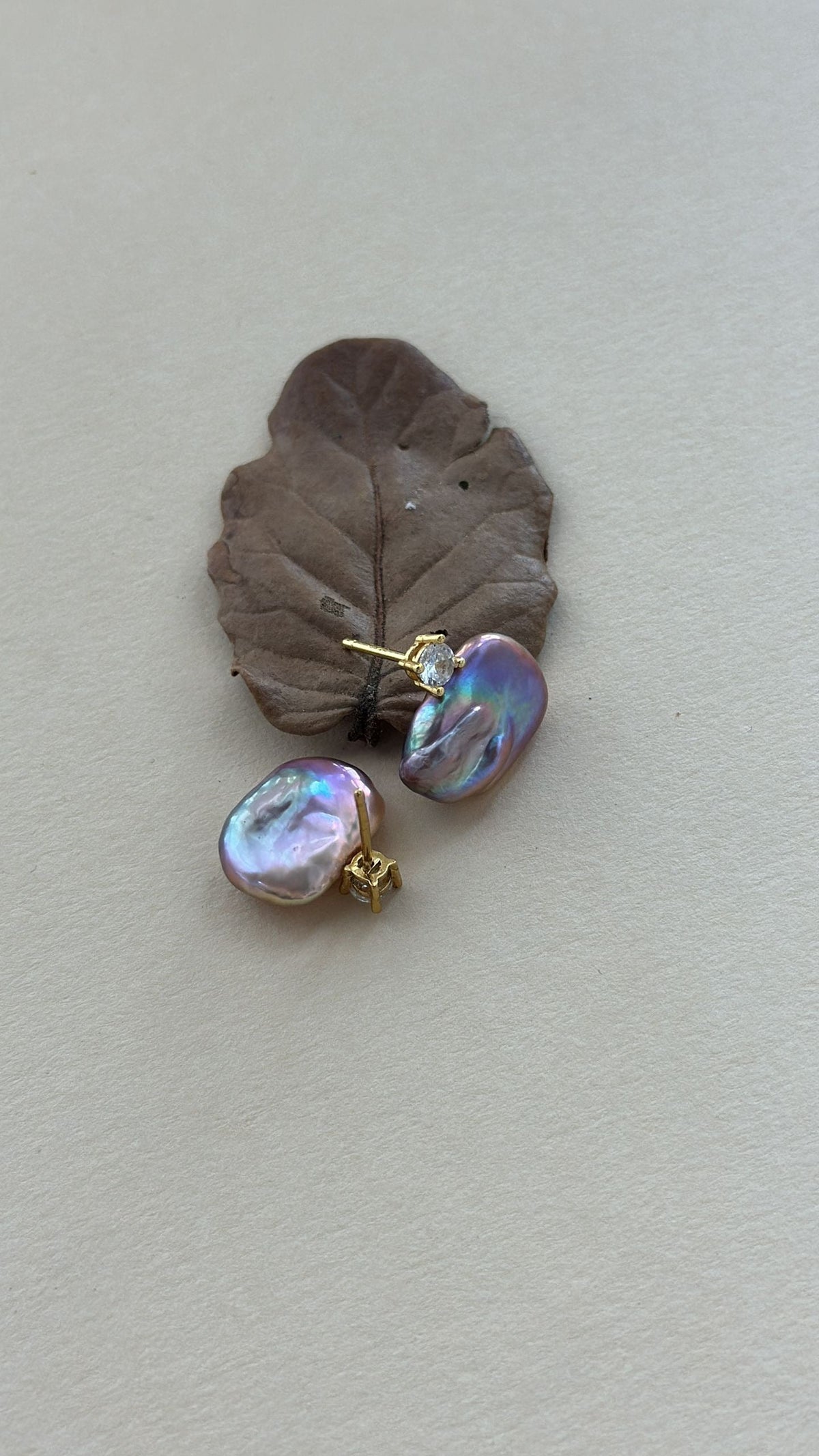Endless Form Baroque Pearl Stud Earrings